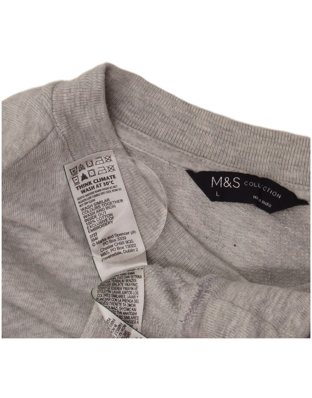 Marks & Spencer Damen-Sweatshirt mit Grafik-Übergröße, Gr. 16, Grau