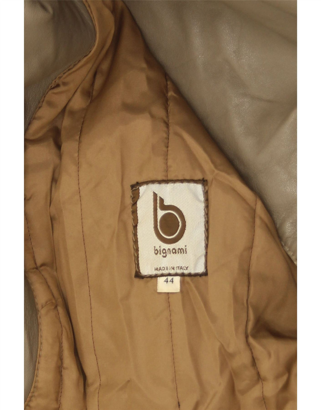 Bignami Damen Lederjacke IT 44 Mittelgrau