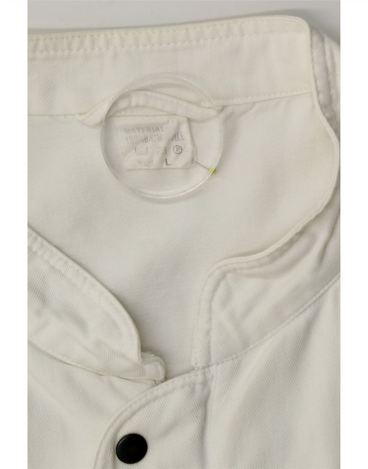 Vintage Herren Utility Jacke UK 40 Große weiße Baumwolle