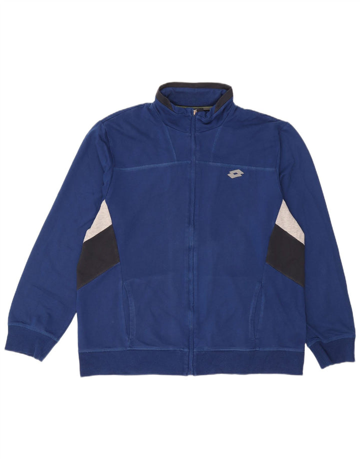 Lotto Herren-Trainingsanzug-Oberteil, Jacke, XL, Blau, Farbblock