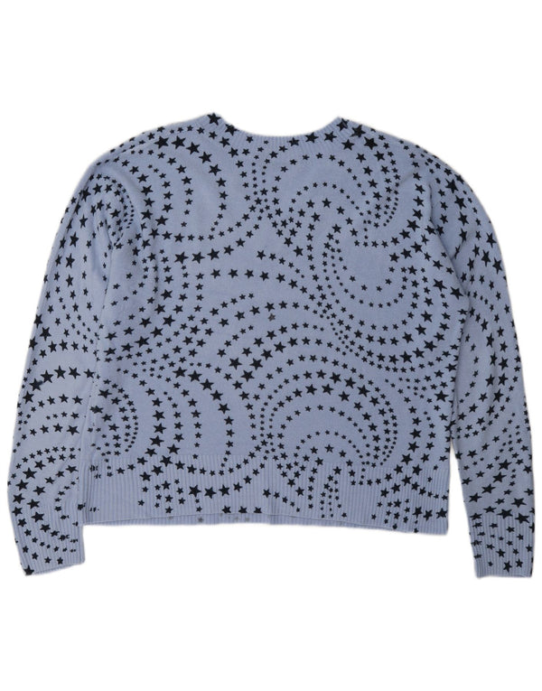 Marks & Spencer Damen-Pullover mit V-Ausschnitt, UK 16, Größe L, Blau