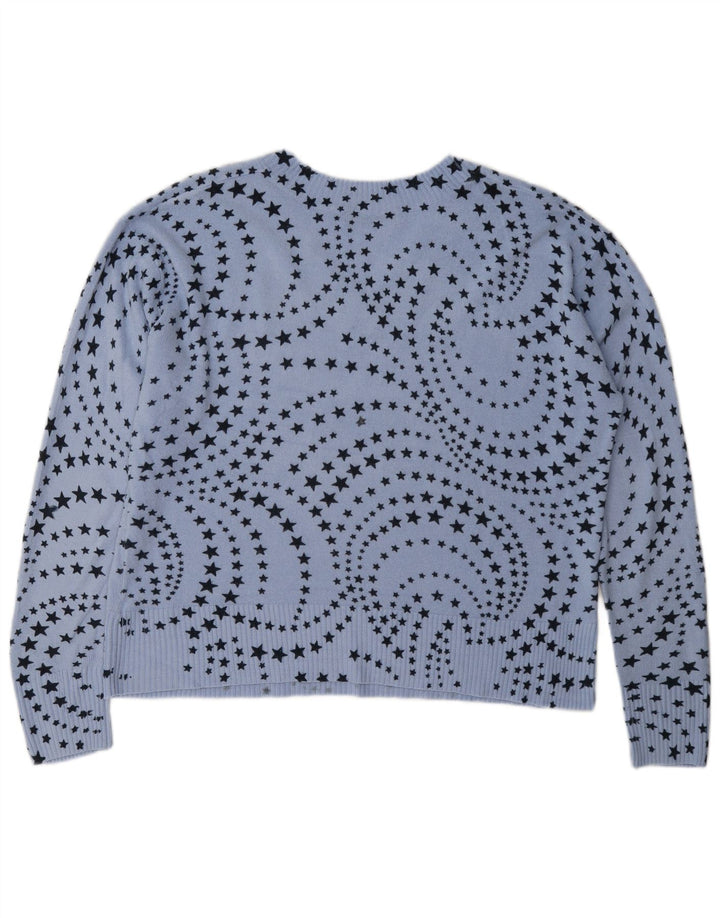 Marks & Spencer Damen-Pullover mit V-Ausschnitt, UK 16, Größe L, Blau