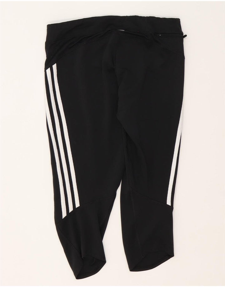 Adidas Damen Climalite Capri Leggings UK 16 Large Schwarz Polyester