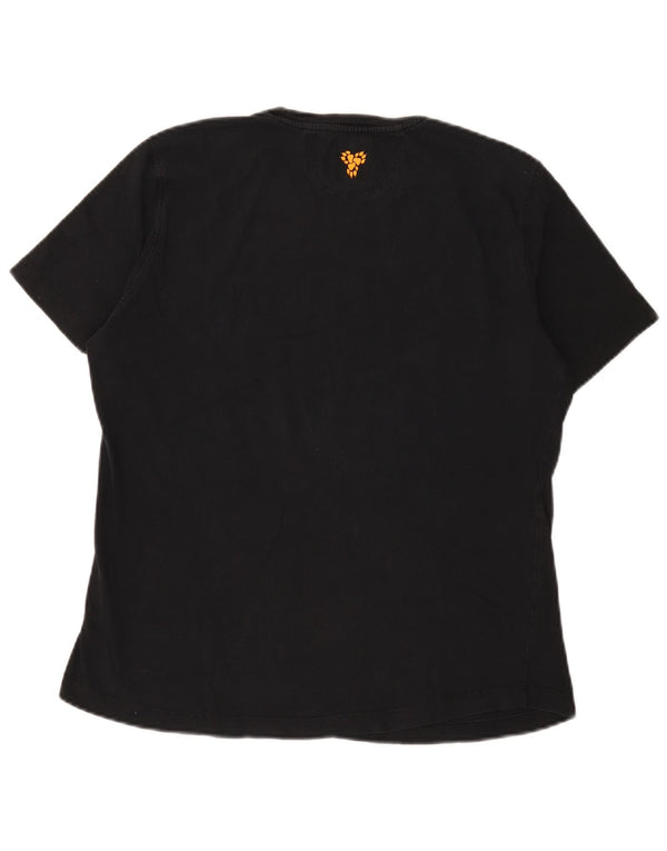 Jack Wolfskin Damen T-Shirt Top UK 14 Large Schwarz