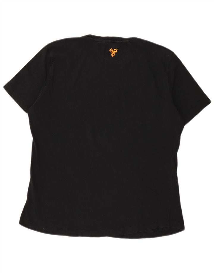 Jack Wolfskin Damen T-Shirt Top UK 14 Large Schwarz