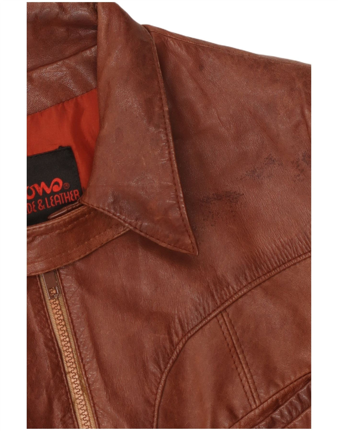 Wilsons Damen Lederjacke IT 44 Mittelbraunes Leder