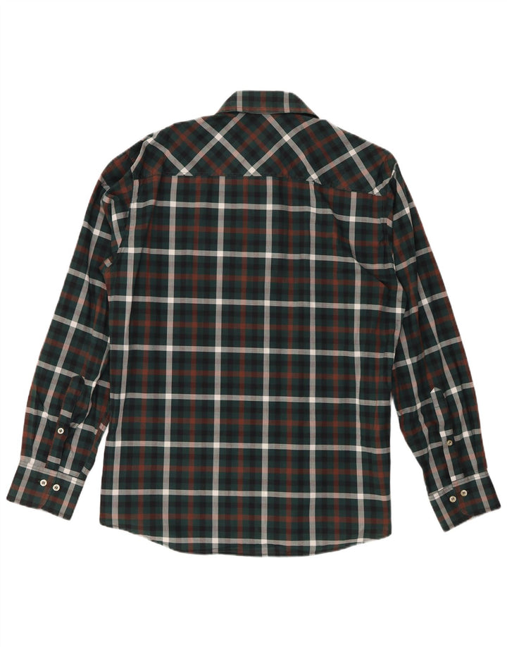 Marlboro Classics Kariertes Herrenhemd, groß, grün kariert, Baumwolle