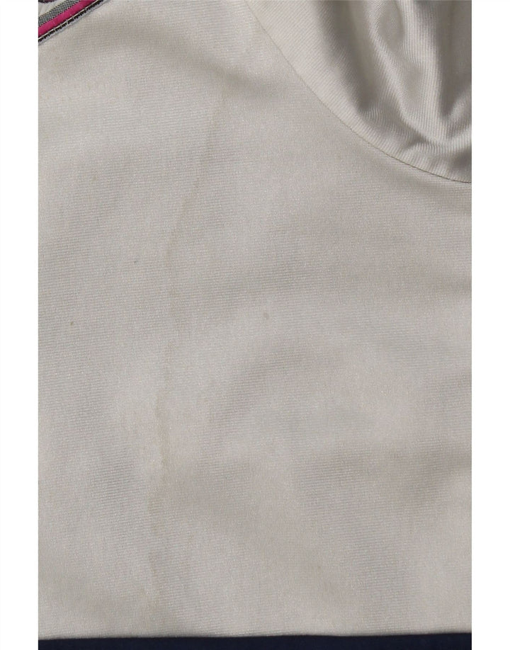 Asics Herren-Trainingsanzugoberteil mit Grafik, mittleres Marineblau, Farbblock