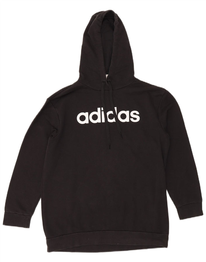 ADIDAS Damen-Pullover mit übergroßem grafischem Kapuzenpullover, Gr. 4/6, XS, Schwarz