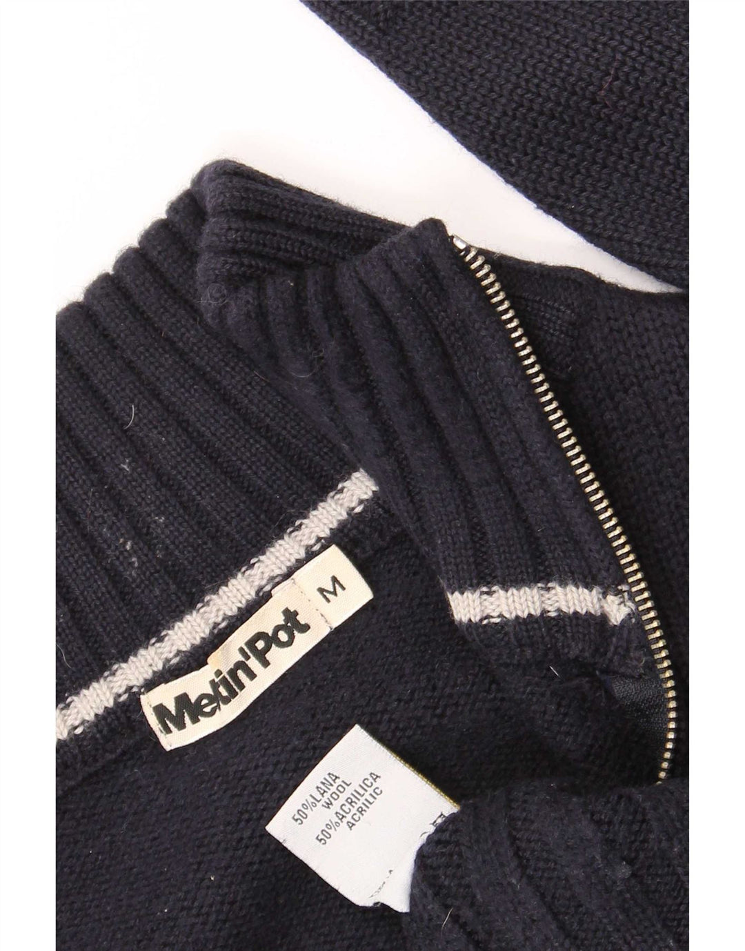 Meltin' Pot Damen-Cardigan-Pullover UK 14 Mittelmarineblaue Wolle