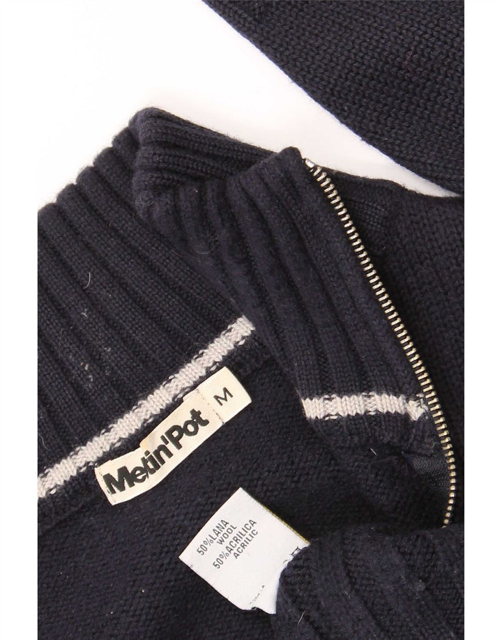 Meltin' Pot Damen-Cardigan-Pullover UK 14 Mittelmarineblaue Wolle