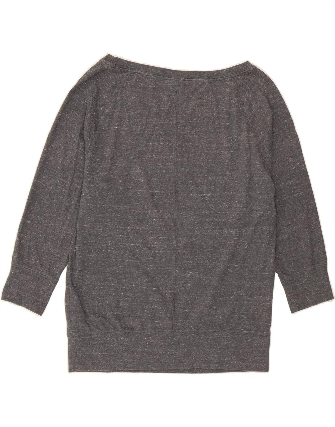 NIKE Womens Graphic Top 3/4 Sleeve UK 14 Medium Grey Flecked Cotton Vintage Nike and Second-Hand Nike from Messina Hembry 