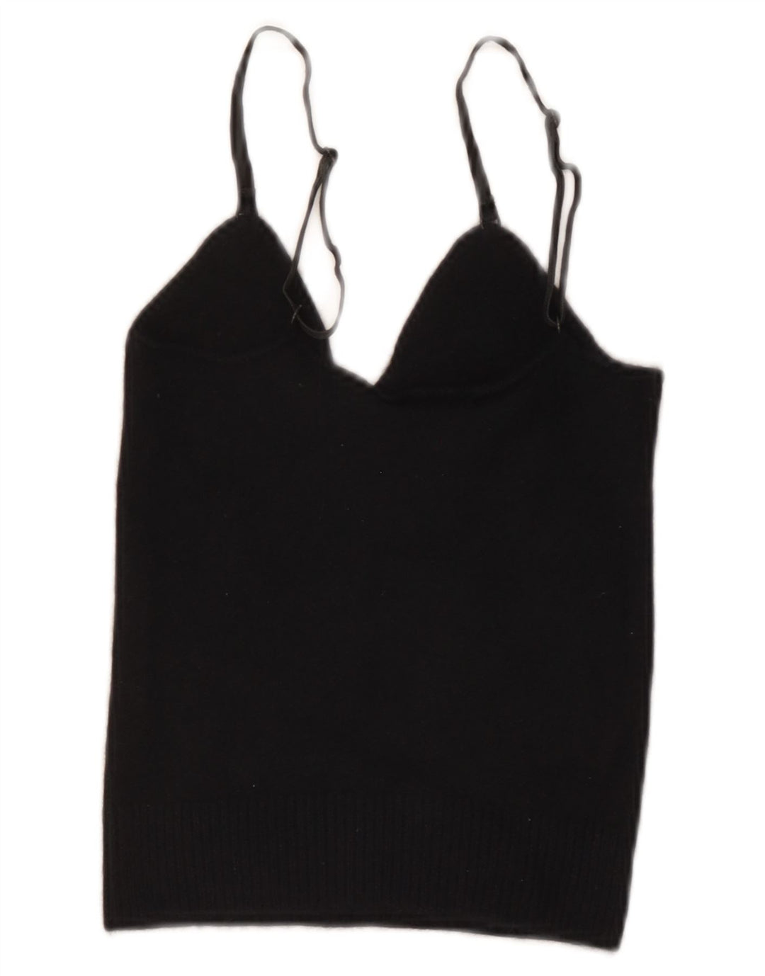 Emporio Armani Damen Crop Cami Top IT 40 Small Marineblaue Wolle