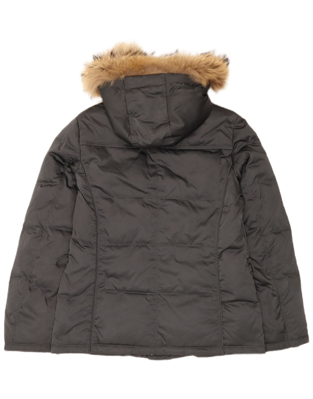 Geox Damen Respira Hooded Wattierte Jacke UK 14 Large Grau