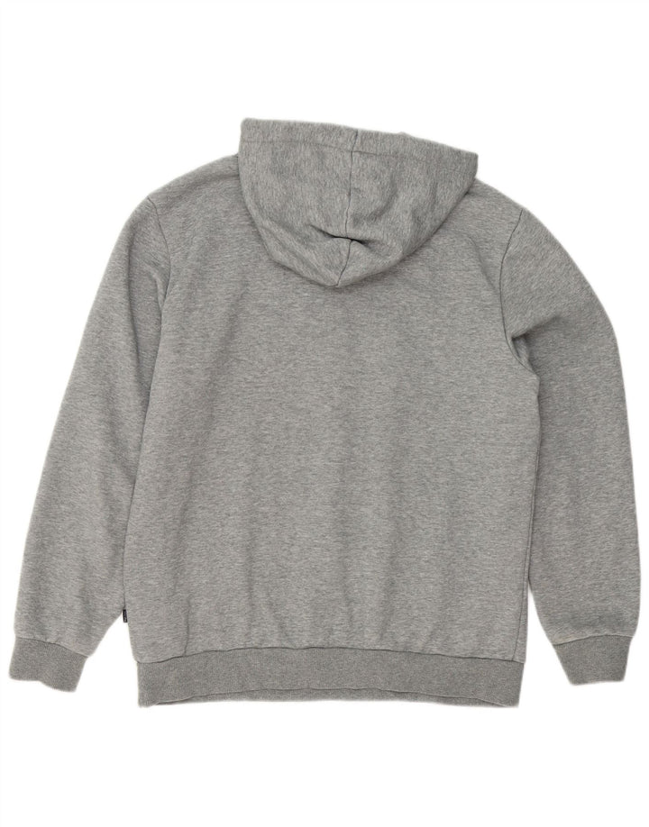 Puma Herren-Kapuzenpullover mit Grafik, mittelgrau gesprenkelte Baumwolle