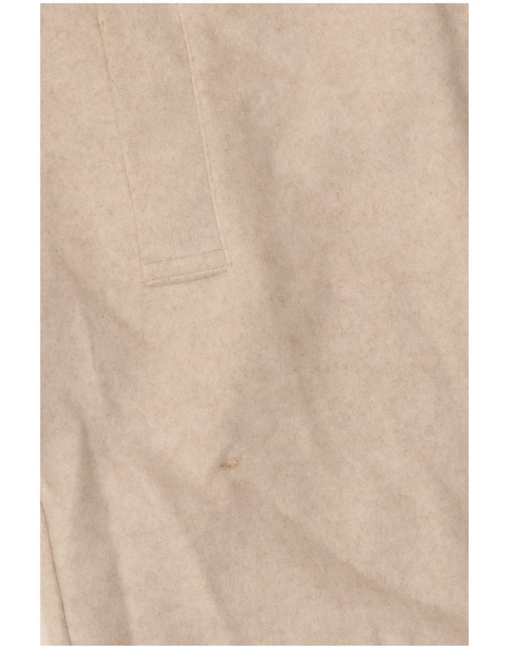 Zara Damen Kapuzenmantel UK 12 Medium Beige Polyester
