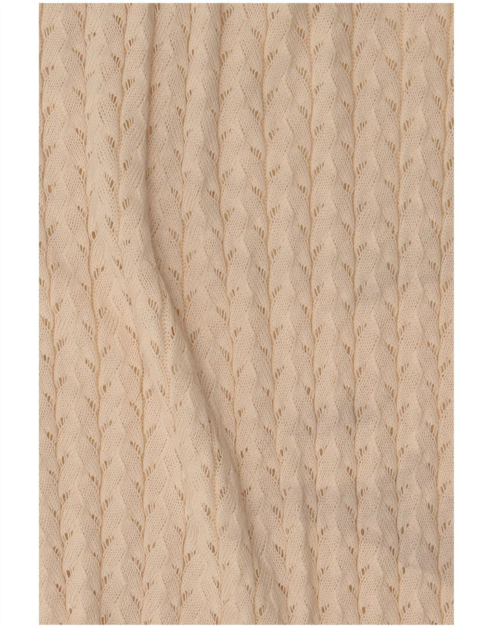 Langer Damen-Pullover mit U-Boot-Ausschnitt von Zara, Gr. 12, Mittel, gebrochenes Weiß