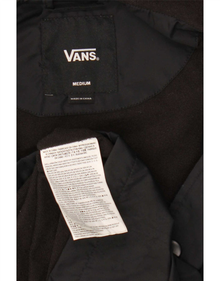 Vans Herren-Regenjacke mit grafischer Kapuze, UK 38, mittelschwarzes Nylon
