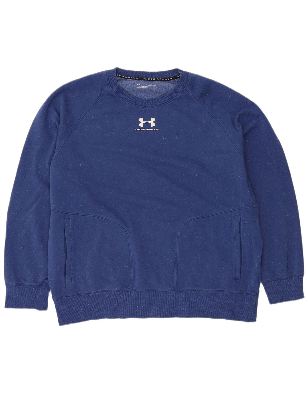 Under Armour Herren-Sweatshirt-Pullover 2XL aus blau gefleckter Baumwolle