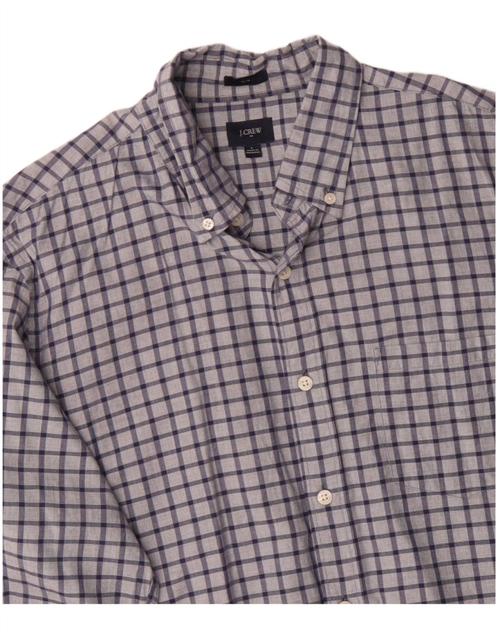 J. CREW Slim-Hemd für Herren, groß, marineblau, kariert, Baumwolle