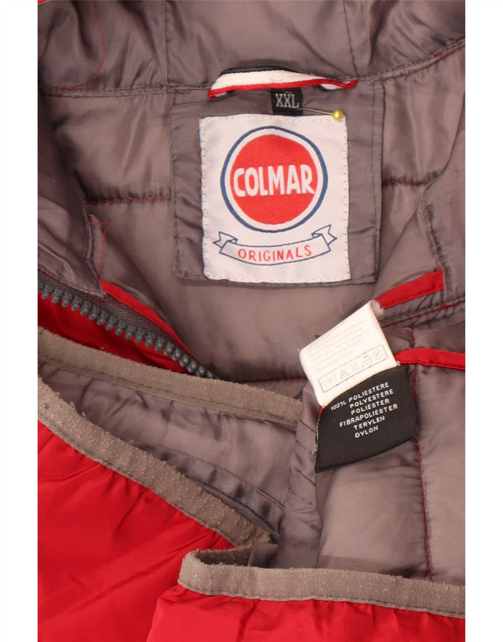 Colmar Wattierte Jungenjacke mit Kapuze, 15–16 Jahre, 2XL, rotes Polyester