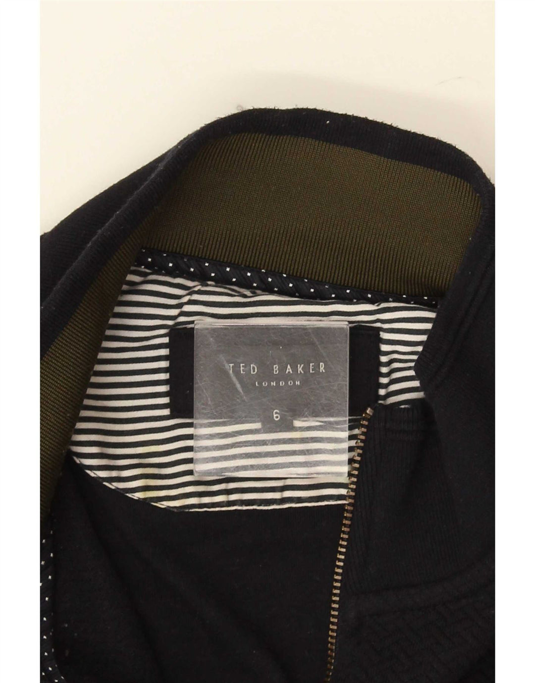Ted Baker Herren-Pullover mit Reißverschluss am Hals, Größe 6 2XL, Marineblau