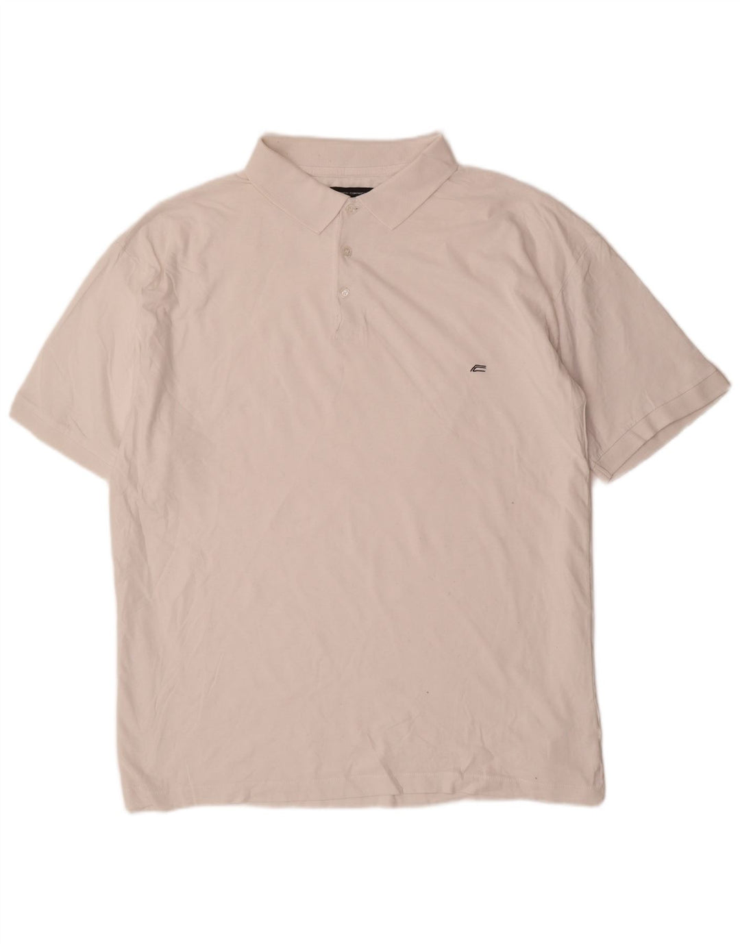 French Connection Herren-Poloshirt 2XL aus weißer Baumwolle