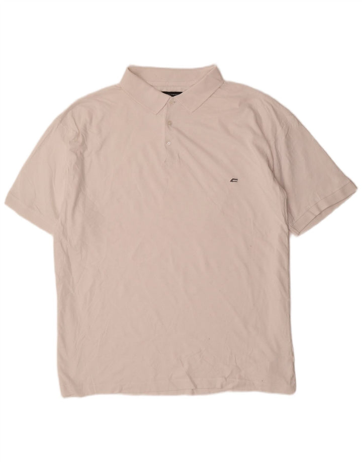 French Connection Herren-Poloshirt 2XL aus weißer Baumwolle