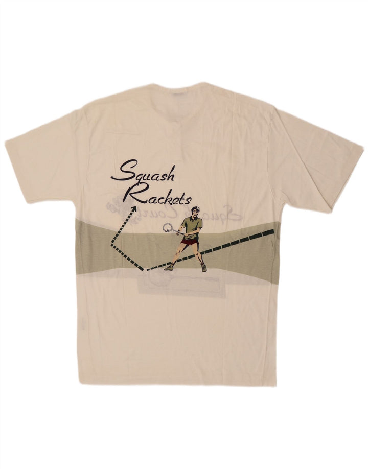 Cacharel Herren-T-Shirt mit Grafik, Größe L, Weiß