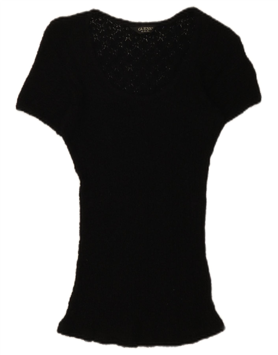 Guess Spitzenblusenoberteil für Damen, UK 12, Mittelschwarz, geblümt