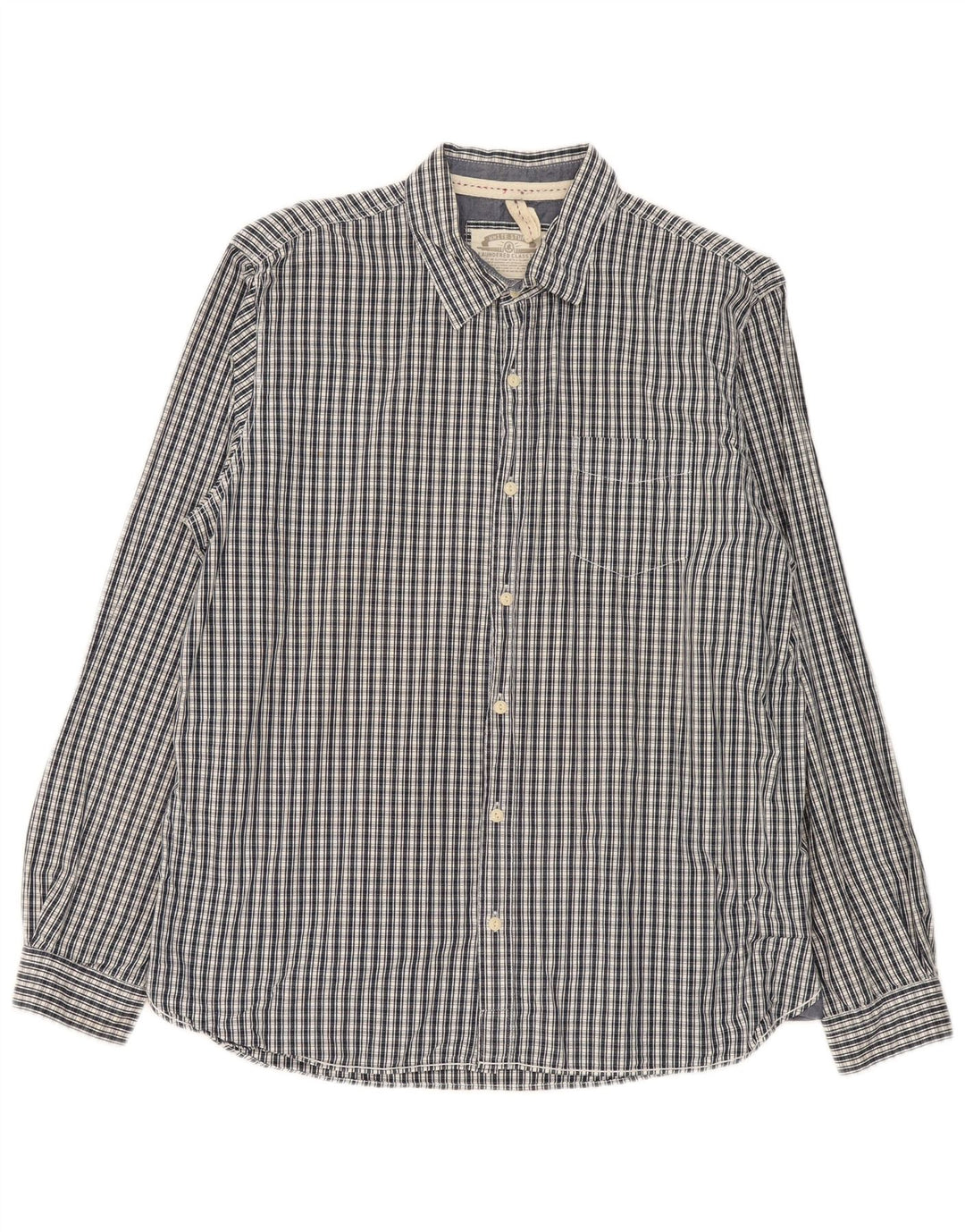 White Stuff Herren-Hemd mit klassischer Passform XL, marineblau, kariert, Baumwolle