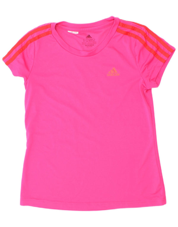 Adidas Mädchen Aeroready T-Shirt Top 11-12 Jahre Rosa Polyester