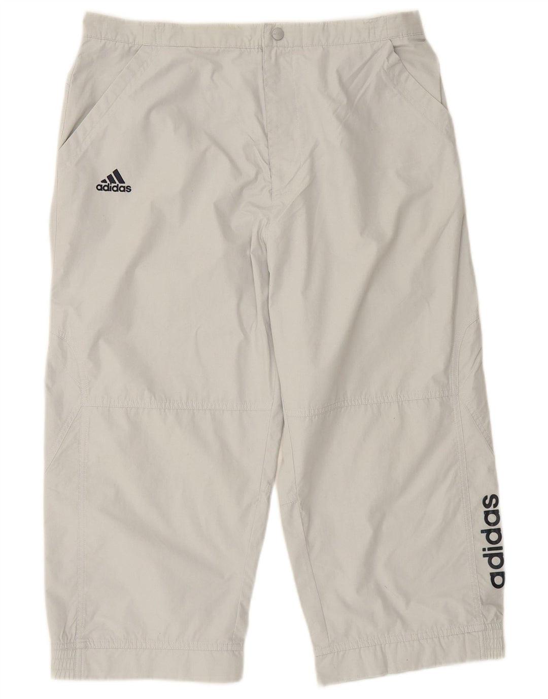 ADIDAS Herren Graphic Capri-Trainingshose aus mittelgrauem Polyester