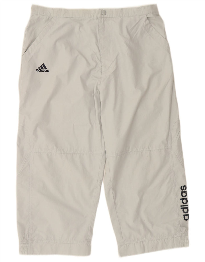 ADIDAS Herren Graphic Capri-Trainingshose aus mittelgrauem Polyester