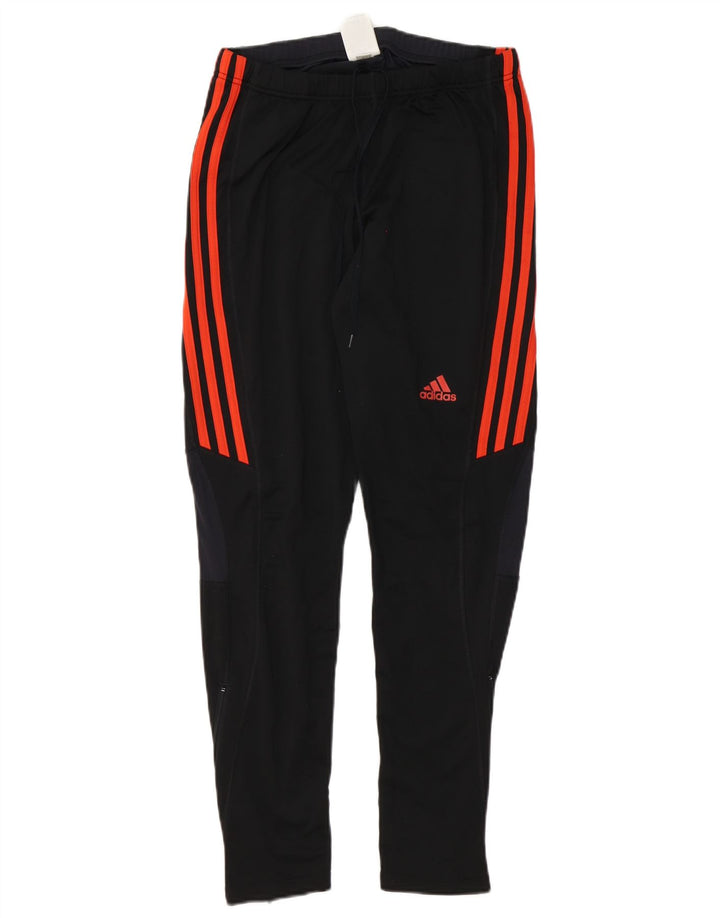 Adidas Herren-Trainingshose XL, schwarzes Colourblock-Polyester