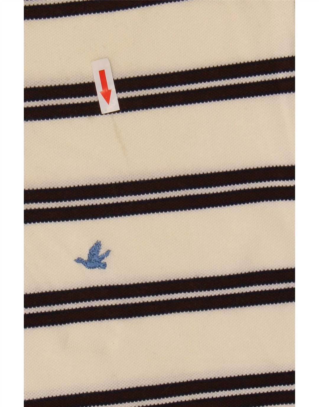 Brooksfield Herren-Poloshirt, Größe 52, groß, beige gestreift
