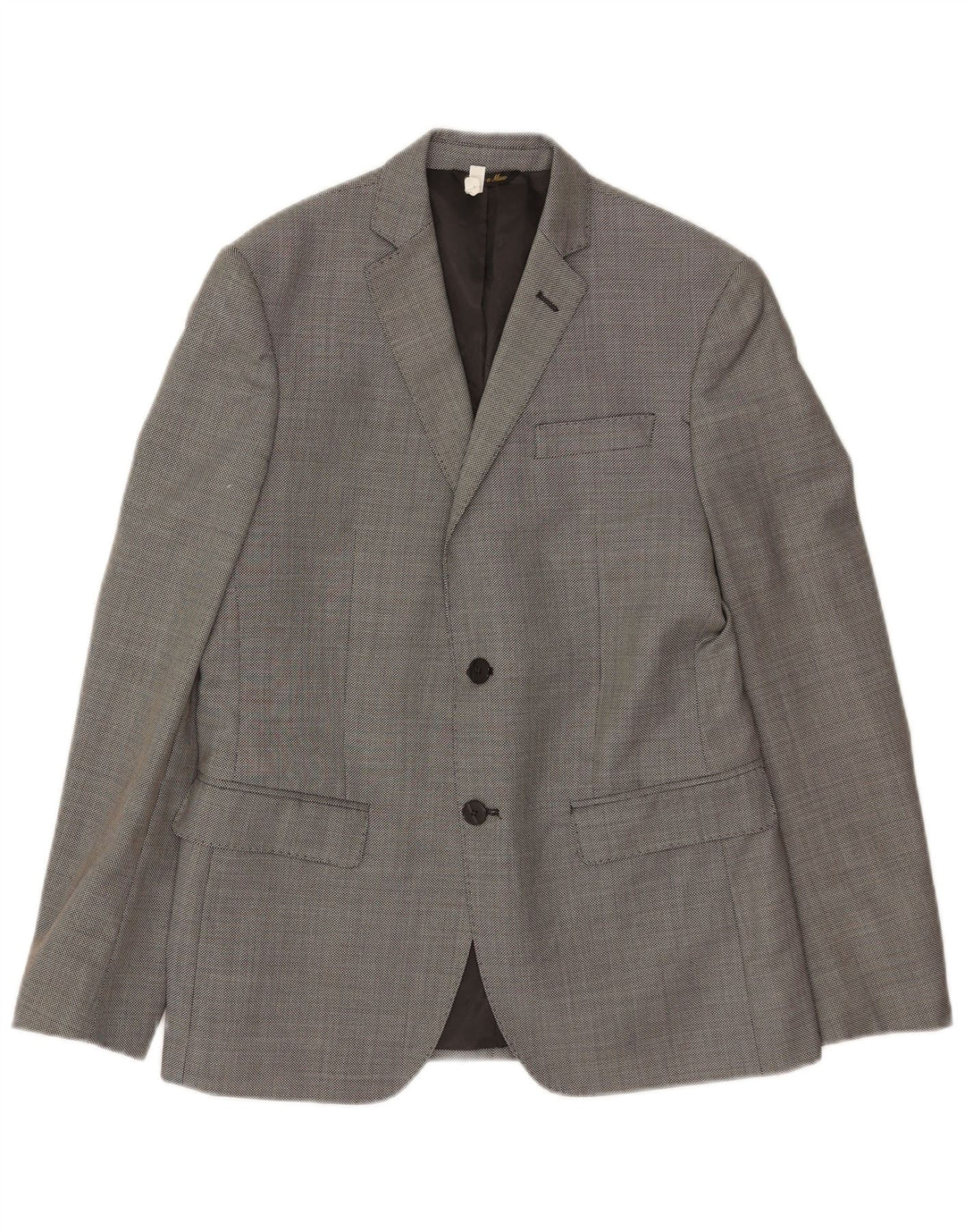 Cerruti 1881 Herren-Blazer mit 2 Knöpfen, schmal, IT 50, groß, graue Schurwolle