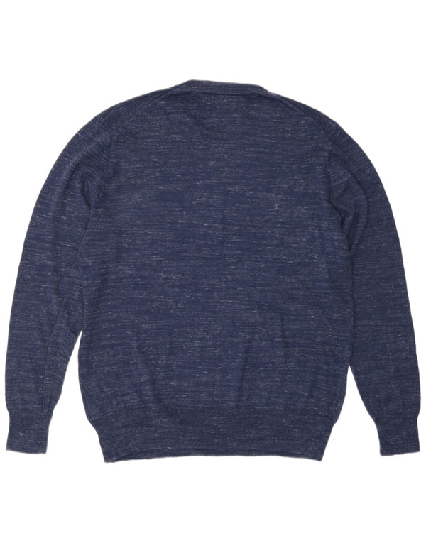 Superdry Herren-Pullover mit Rundhalsausschnitt, Größe 3XL, marineblau gesprenkelte Baumwolle