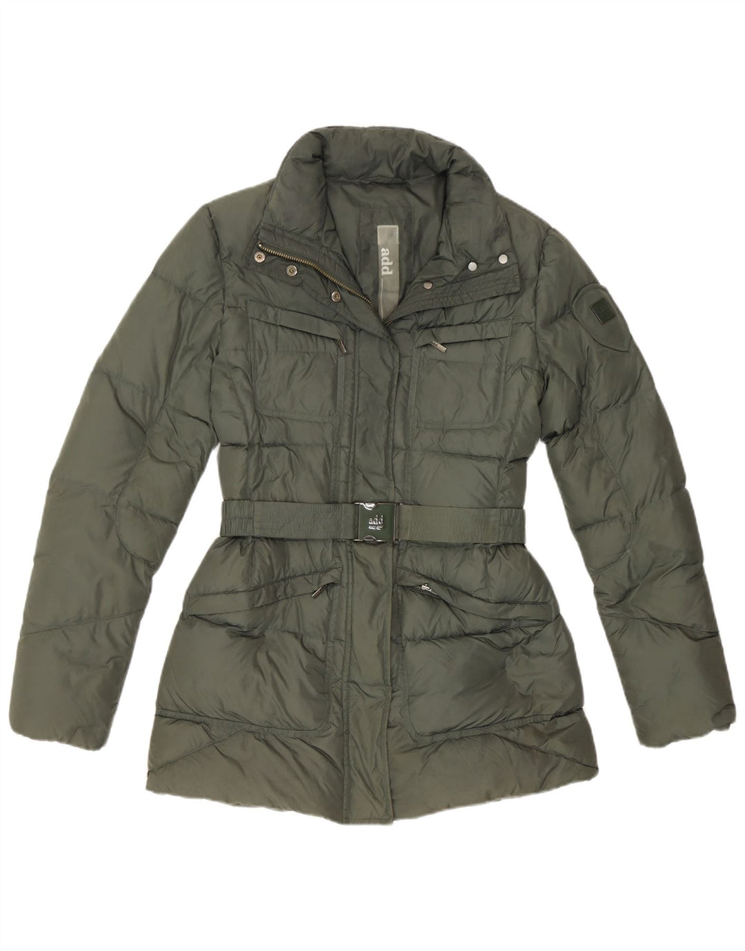 ADD Damen Wattierte Jacke UK 12 Medium Khaki Polyamid