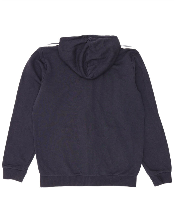 Adidas Herren-Kapuzenpullover mit Reißverschluss, mittlere marineblaue Baumwolle