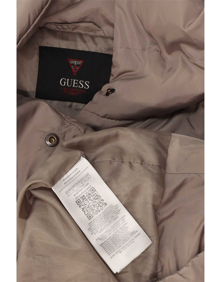 Guess Damen Übergroßer gepolsterter Mantel UK 12 Mittelgraues Polyester