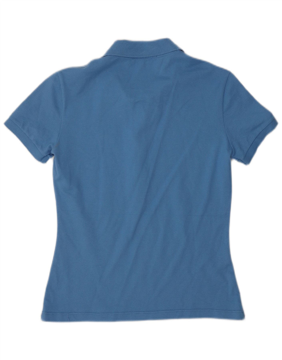 Lacoste Damen-Poloshirt, Größe 40, mittelblaue Baumwolle