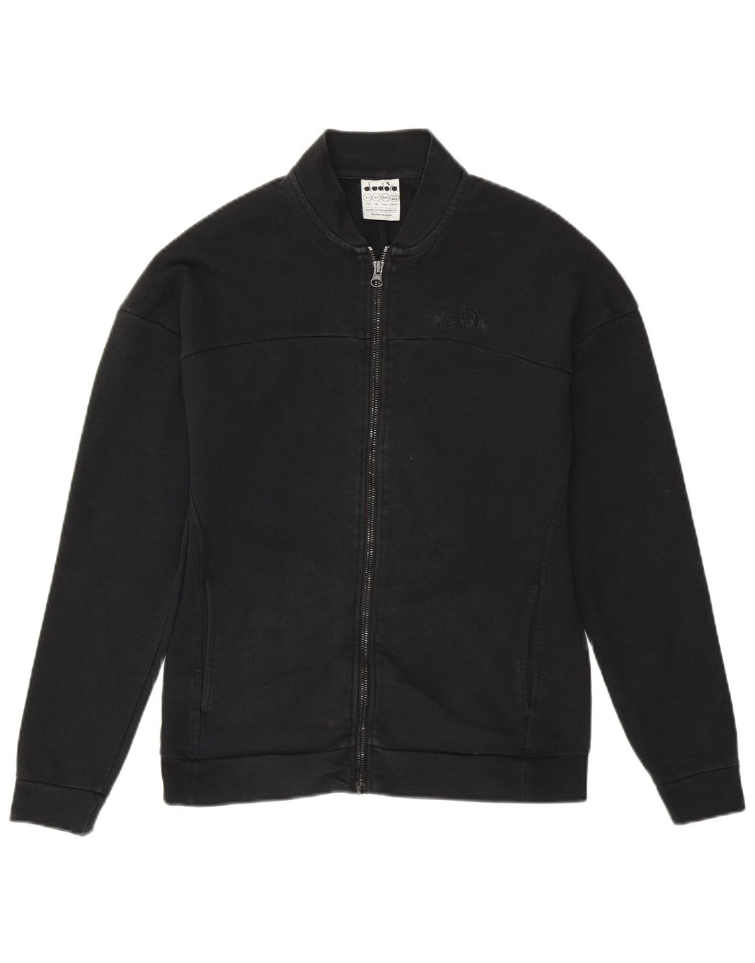 Diadora Damen-Trainingsanzugoberteil mit lockerer Passform, UK 6, XS, Schwarz