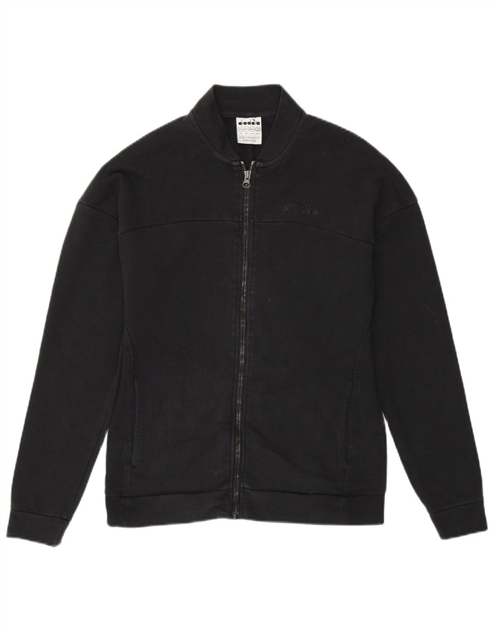 Diadora Damen-Trainingsanzugoberteil mit lockerer Passform, UK 6, XS, Schwarz