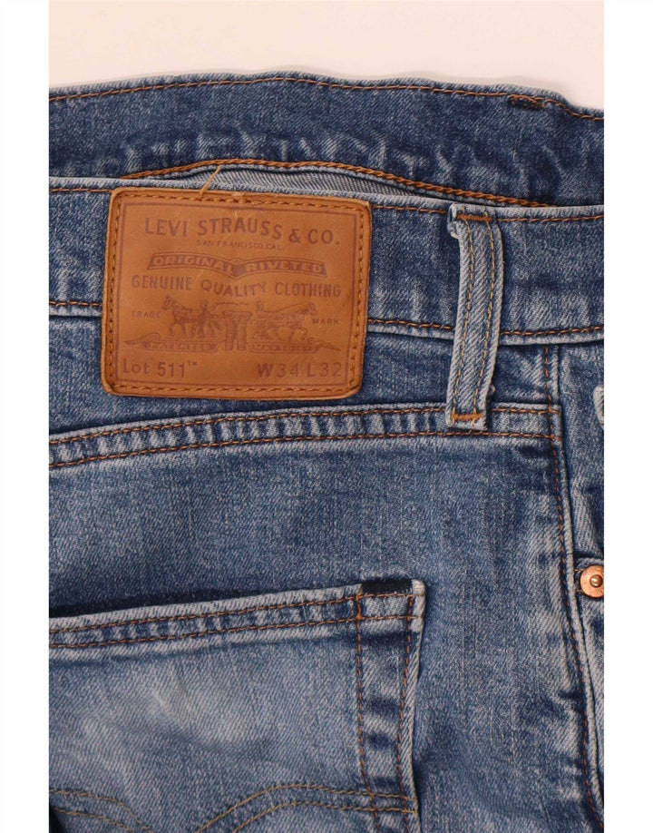 Levi's Herren 511 Slim Jeans W34 L32 Blau