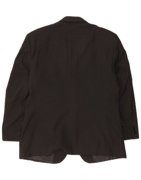 Marks & Spencer Herren-Blazer, kurz, mit 2 Knöpfen, UK 42, XL, Schwarz, Polyester