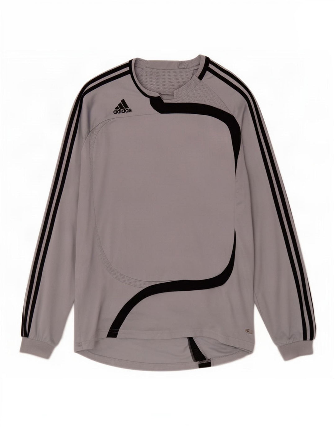 Adidas Herren Top Langarm XL Grau Colourblock Polyester