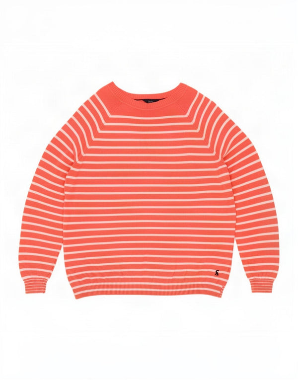 Joules Damen-Pullover mit U-Boot-Ausschnitt, Gr. 18, XL, rosa gestreiftes Leinen