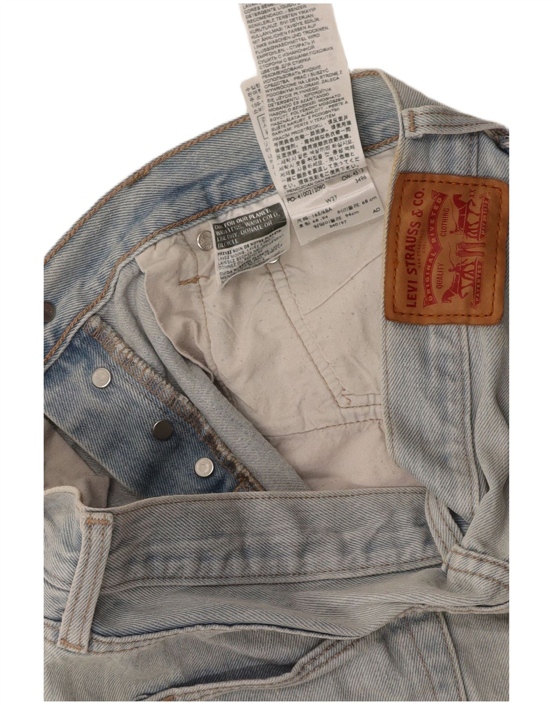 LEVI'S Damen 501 Jeansshorts W27 Small Blaue Baumwolle