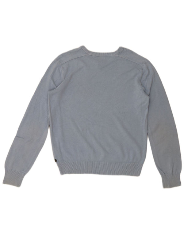 Timberland Herren-Pullover mit normaler Passform, V-Ausschnitt, Größe S, blau, Baumwolle